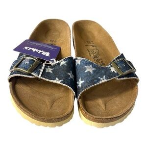 Birki’s by Birkenstock Madrid Sandals - Canvas Stars Navy - Size 34 (US 3 K/L3)
